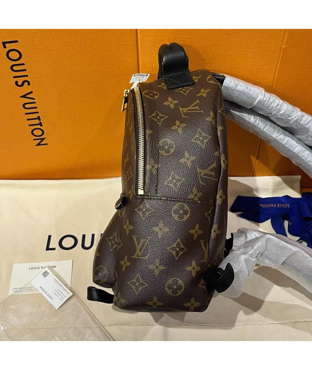 LOUIS VUITTON Коричневый кожаный рюкзак, фото 7