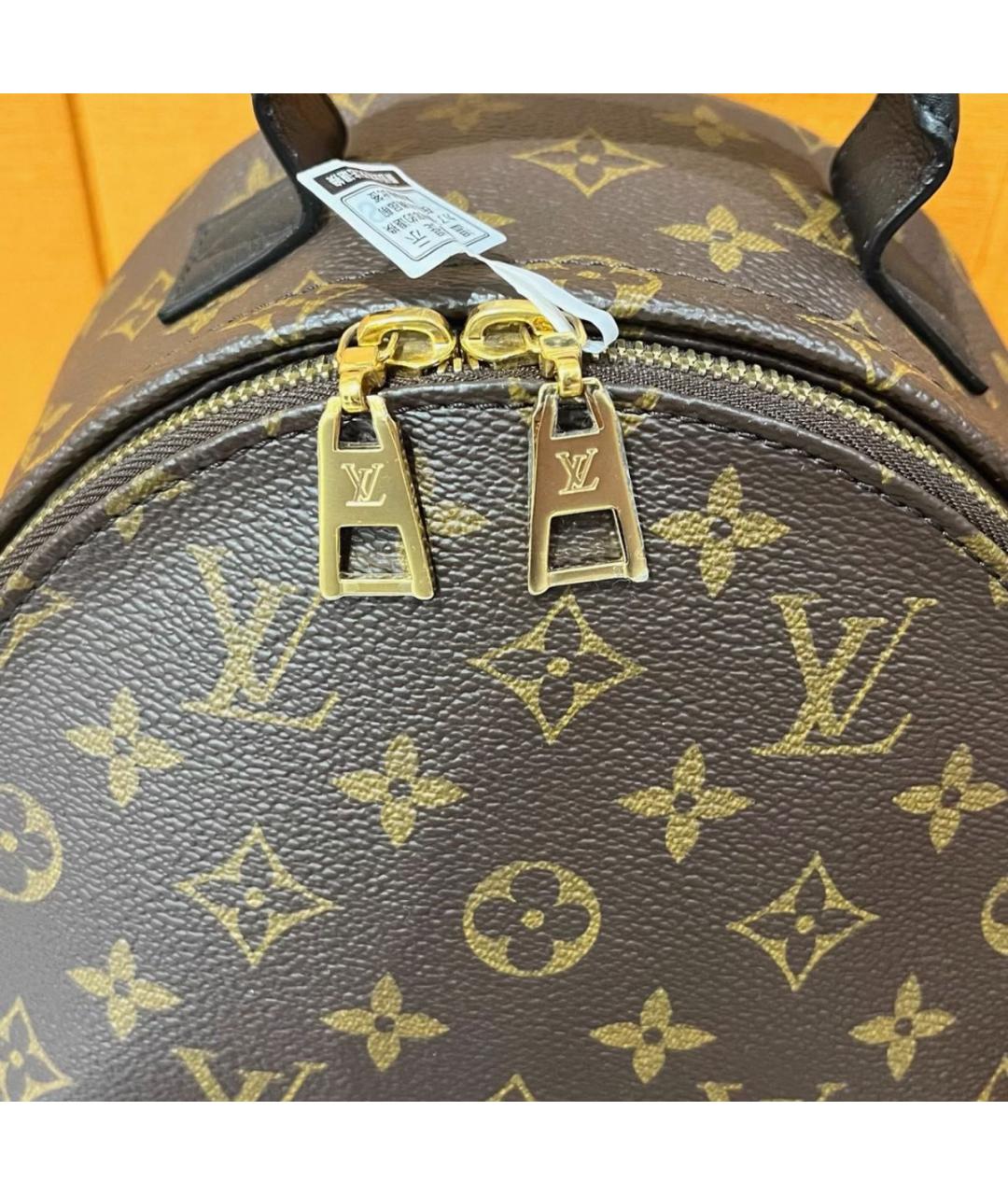 LOUIS VUITTON Коричневый кожаный рюкзак, фото 8