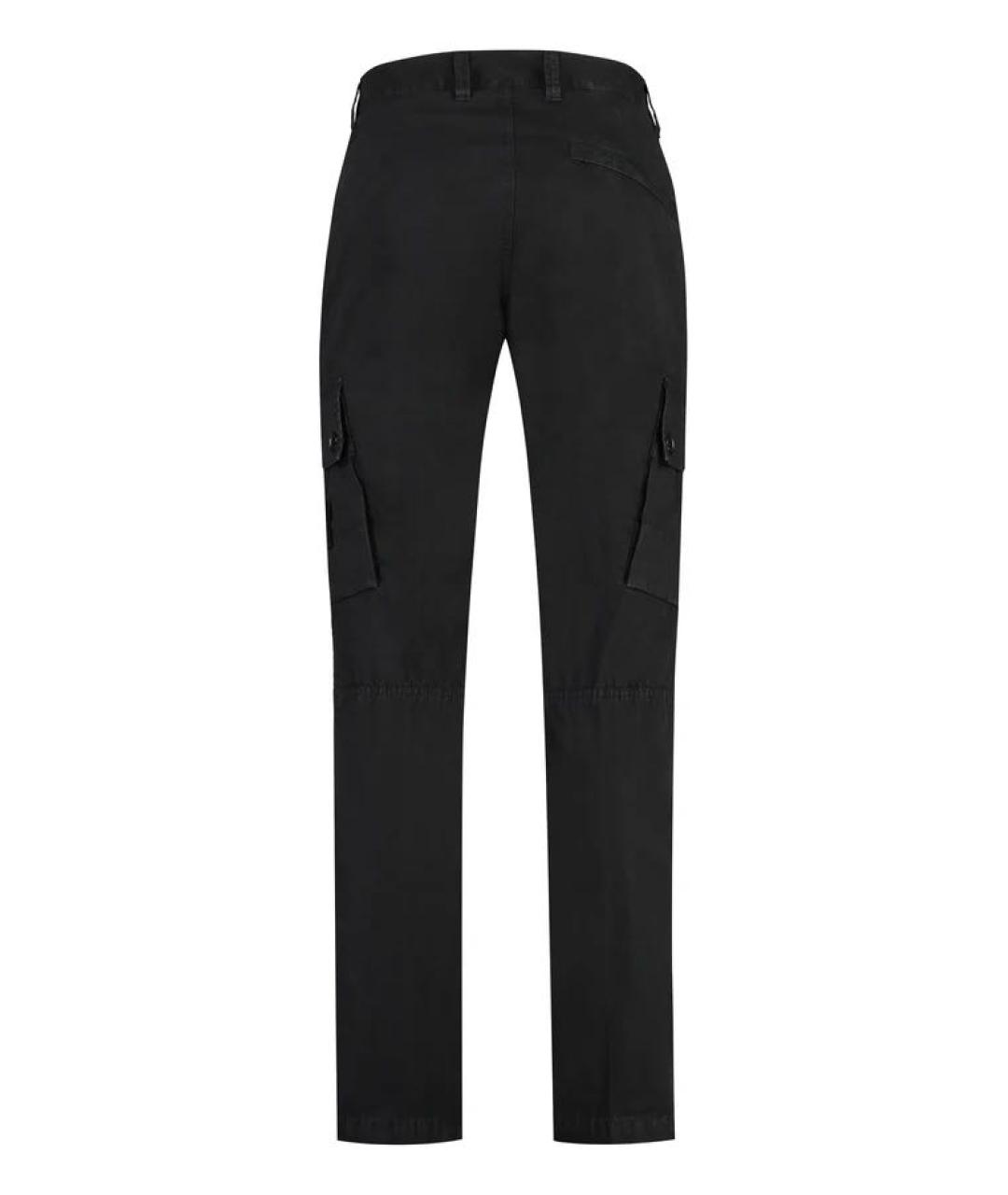 STONE ISLAND Черные хлопковые повседневные брюки, фото 2