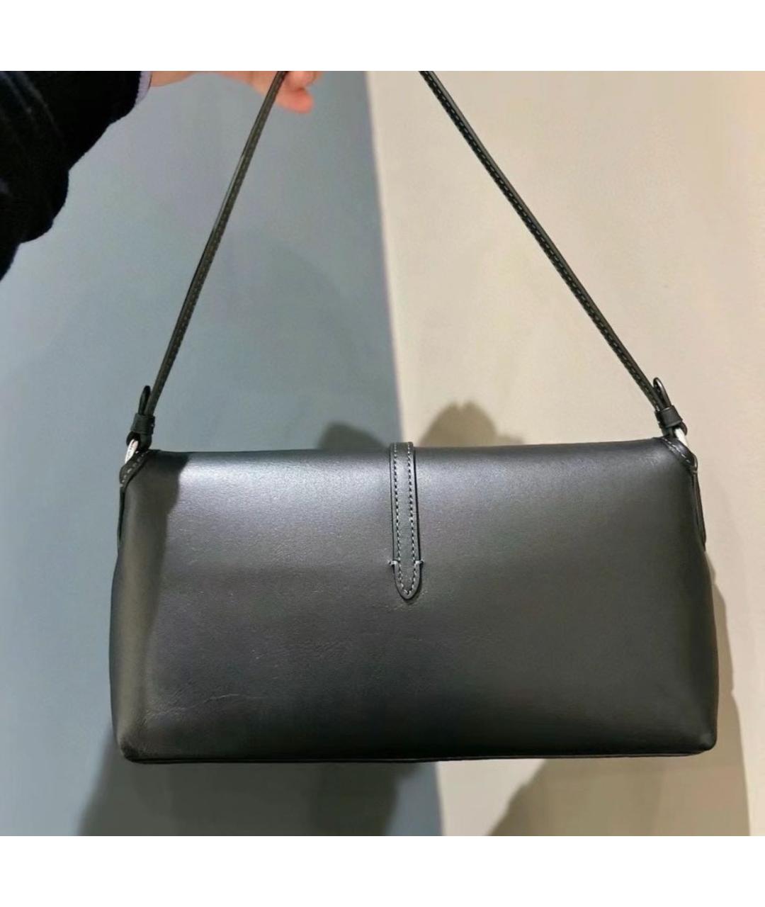 COACH Черная кожаная сумка через плечо, фото 7
