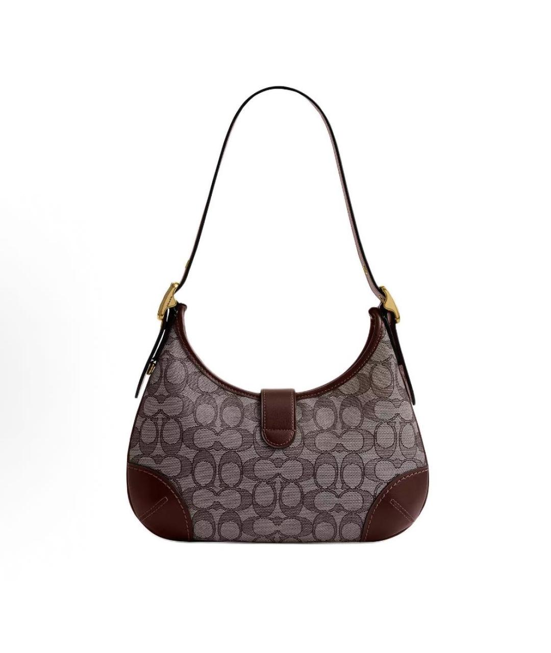 COACH Коричневая кожаная сумка через плечо, фото 3