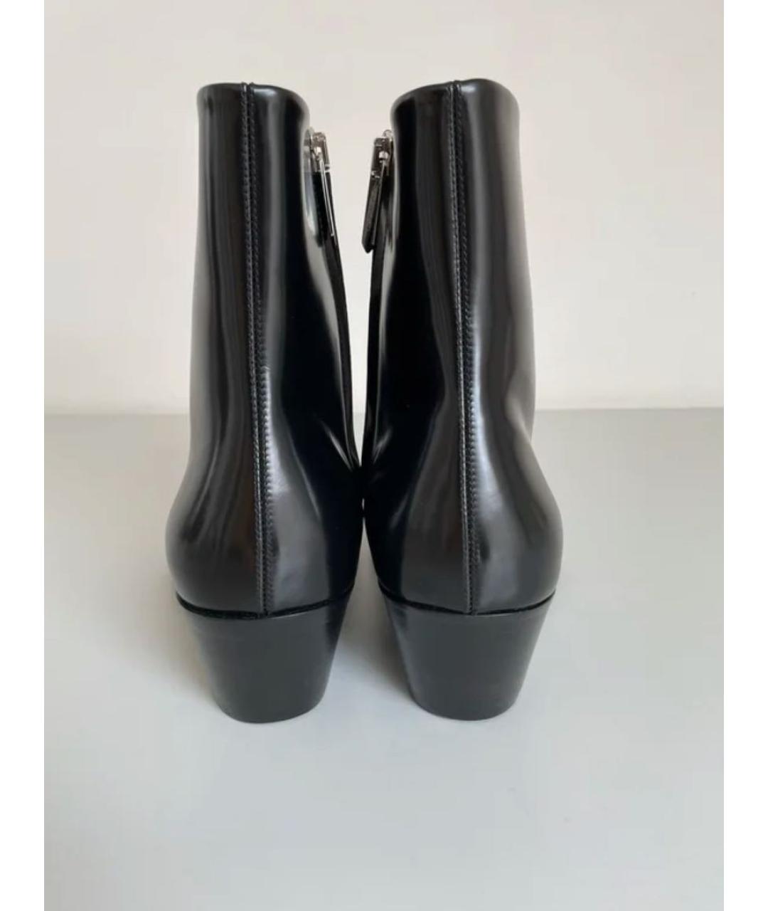 CALVIN KLEIN Черные кожаные высокие ботинки, фото 5