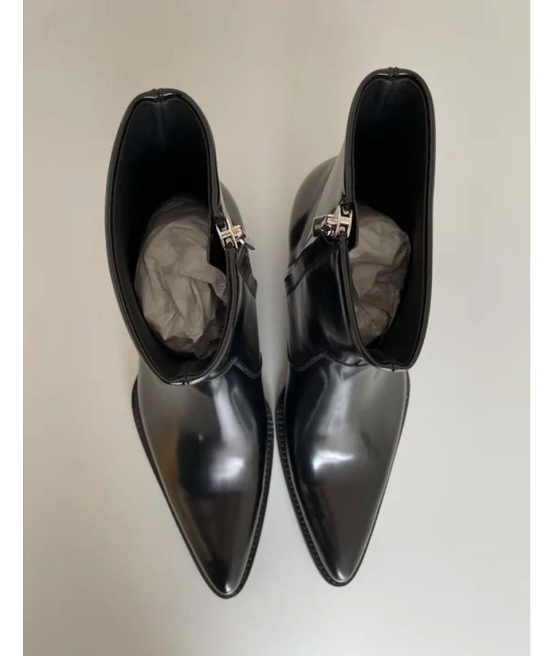 CALVIN KLEIN Черные кожаные высокие ботинки, фото 8