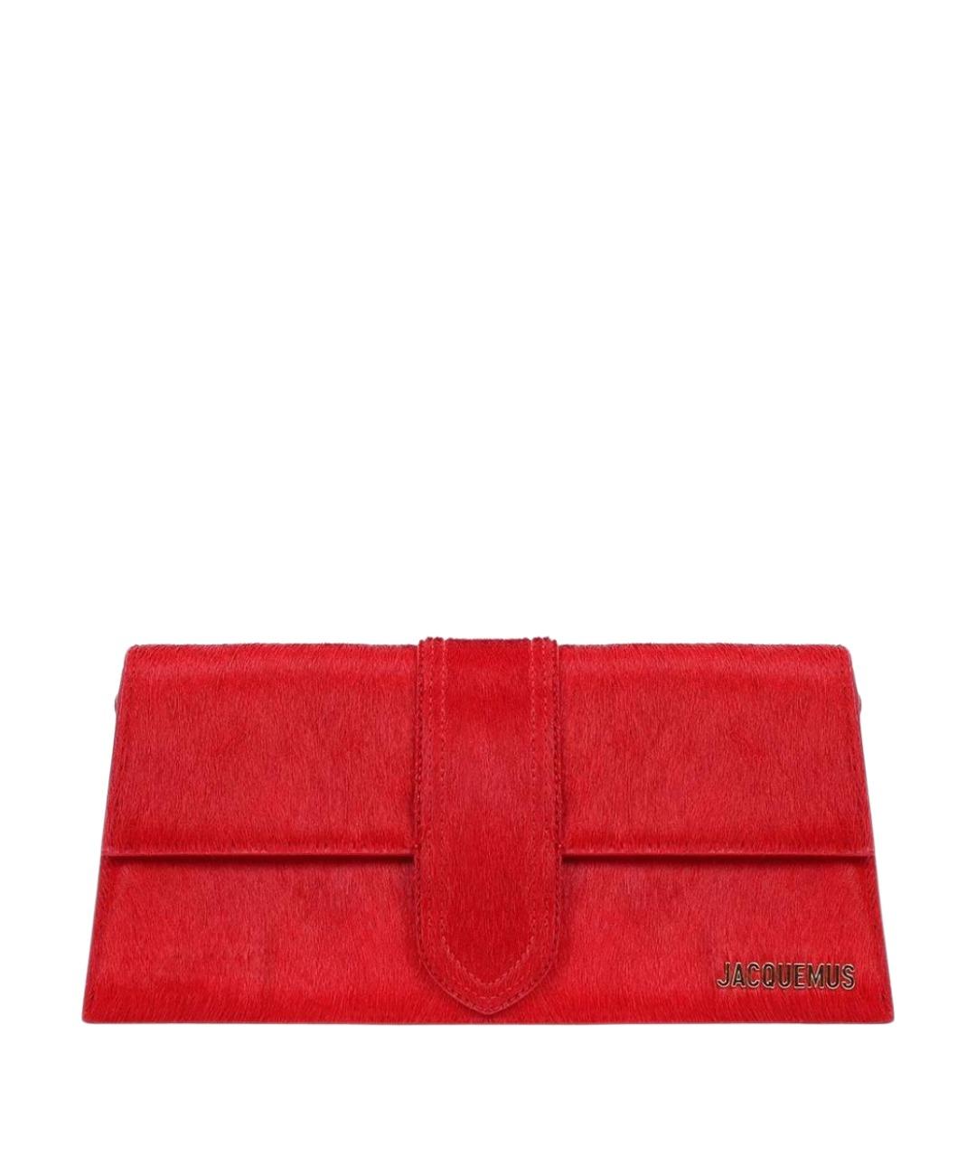 JACQUEMUS Красная кожаная сумка через плечо, фото 1