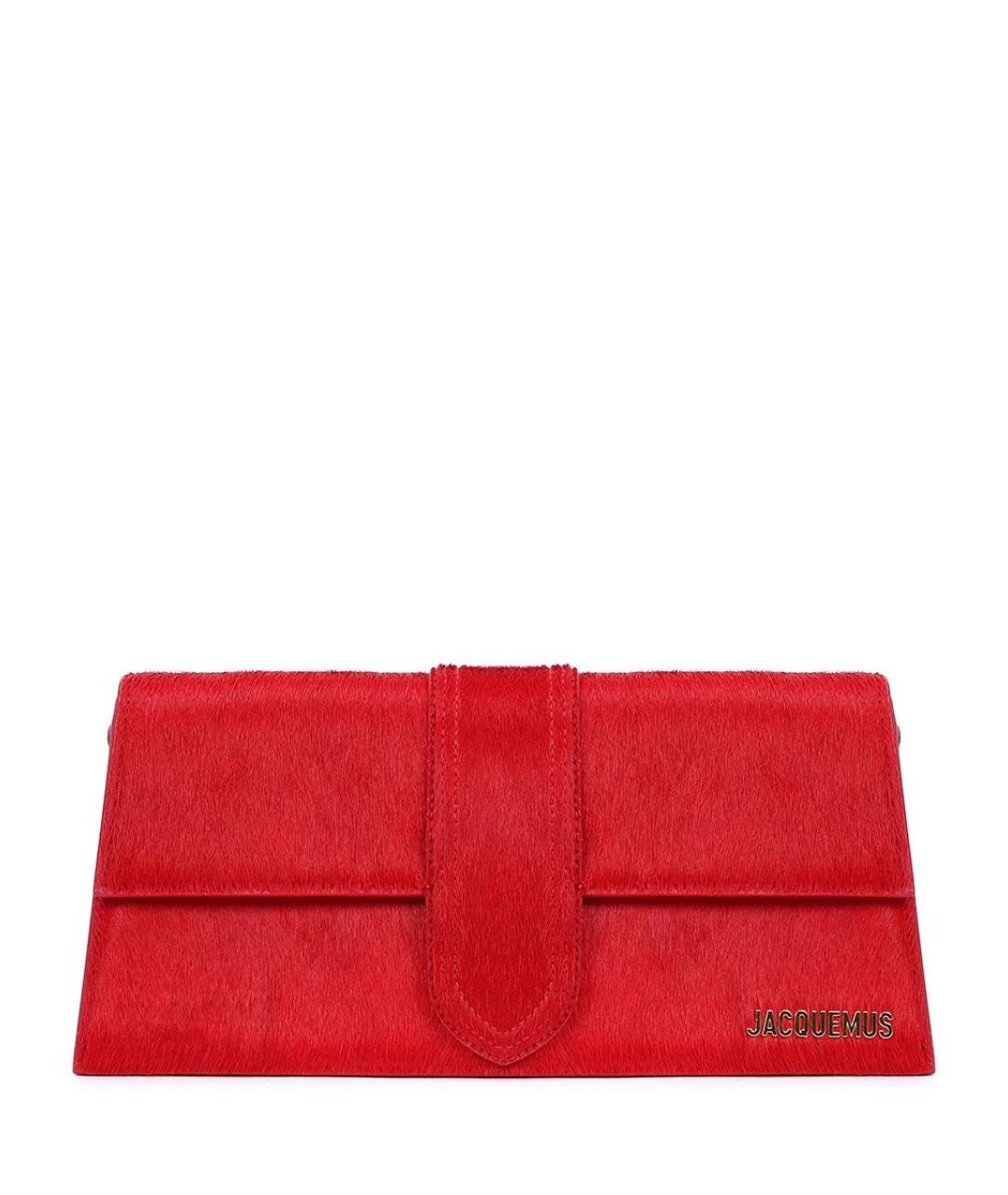 JACQUEMUS Красная кожаная сумка через плечо, фото 7