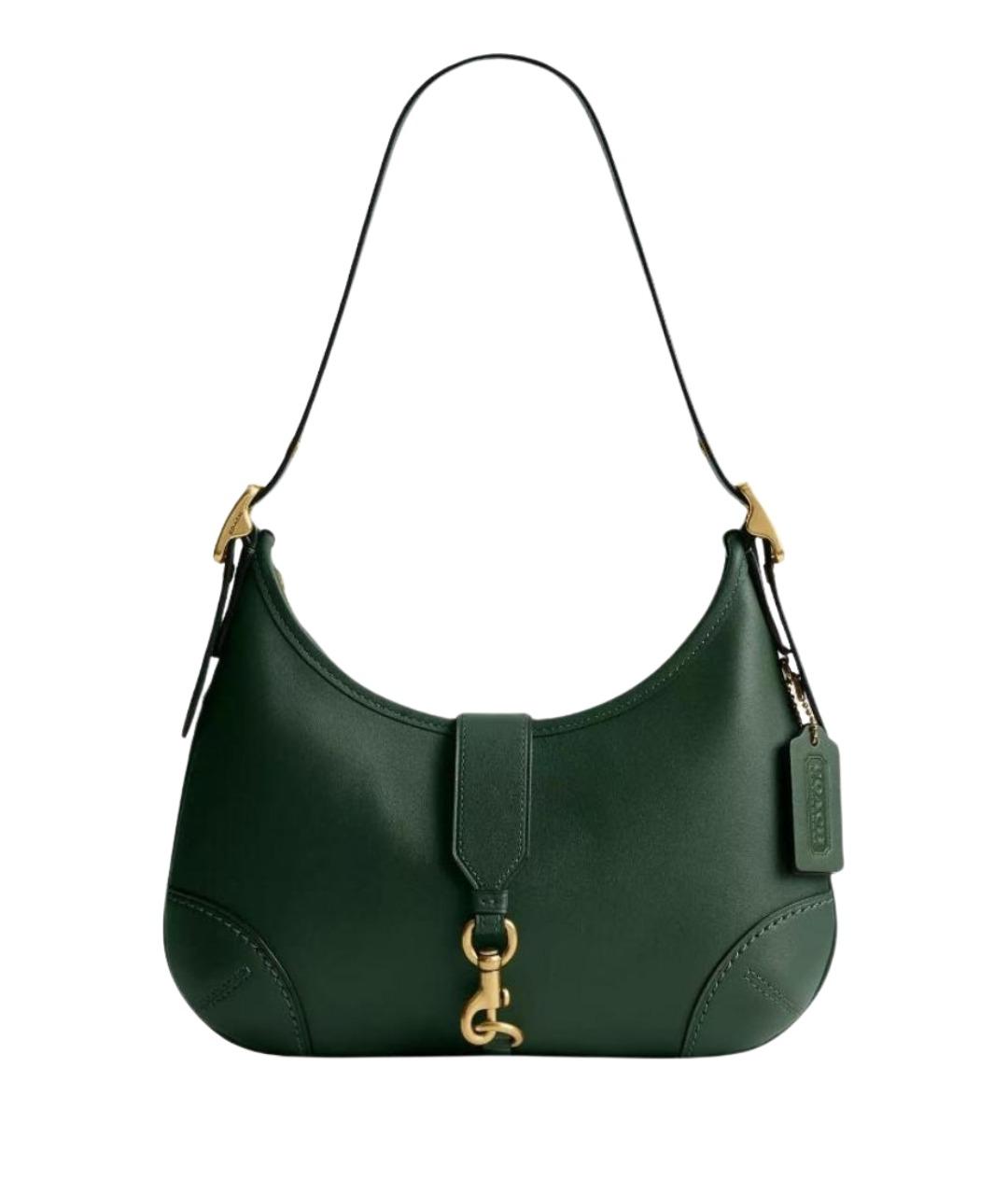 COACH Зеленая кожаная сумка через плечо, фото 1