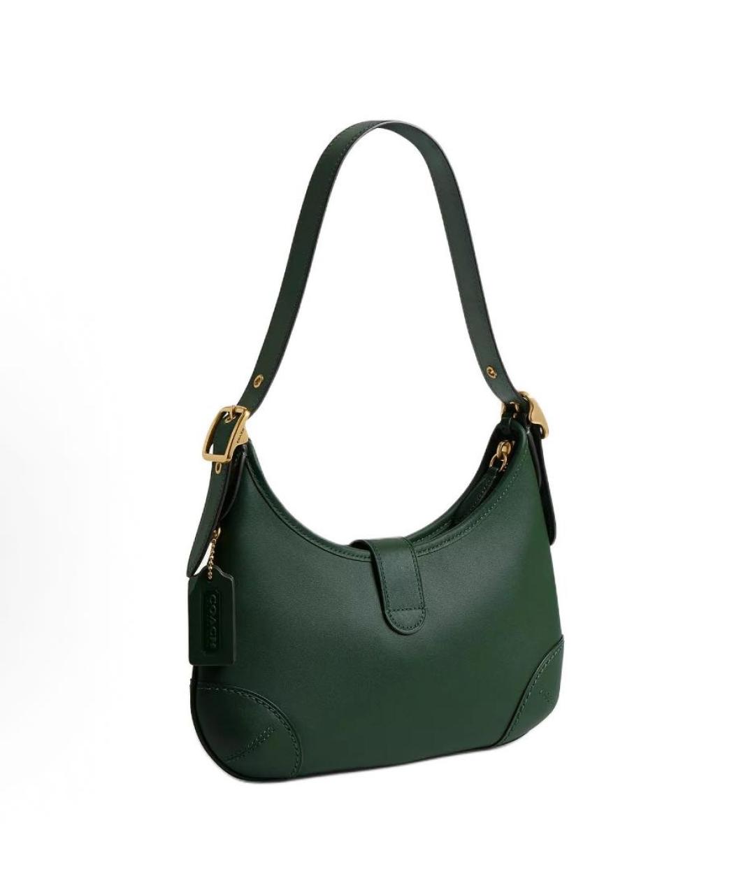 COACH Зеленая кожаная сумка через плечо, фото 2