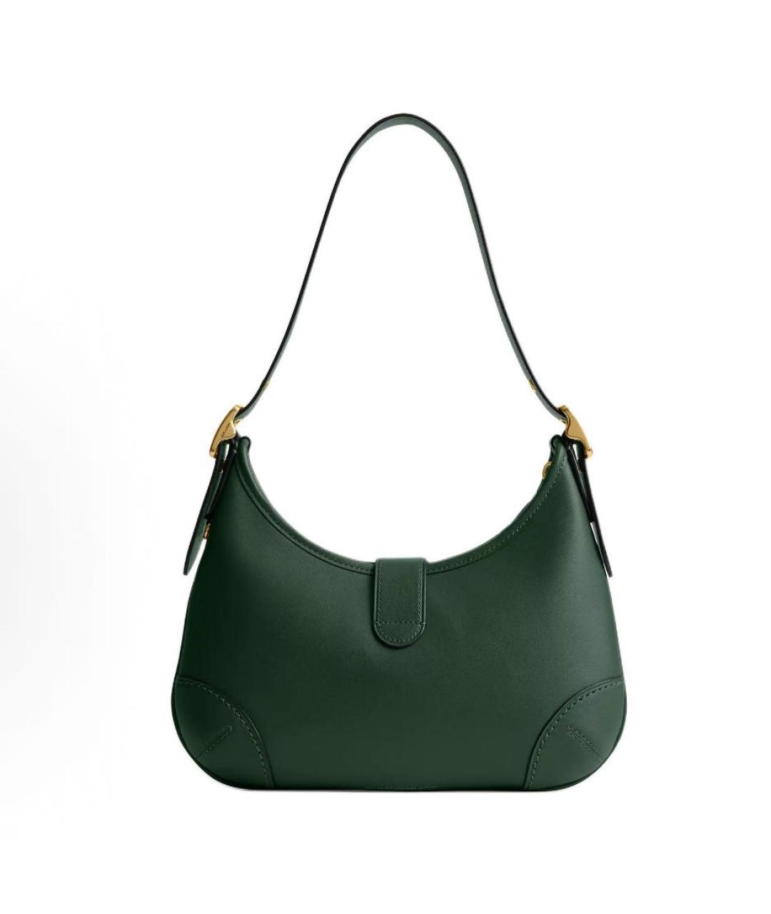 COACH Зеленая кожаная сумка через плечо, фото 3