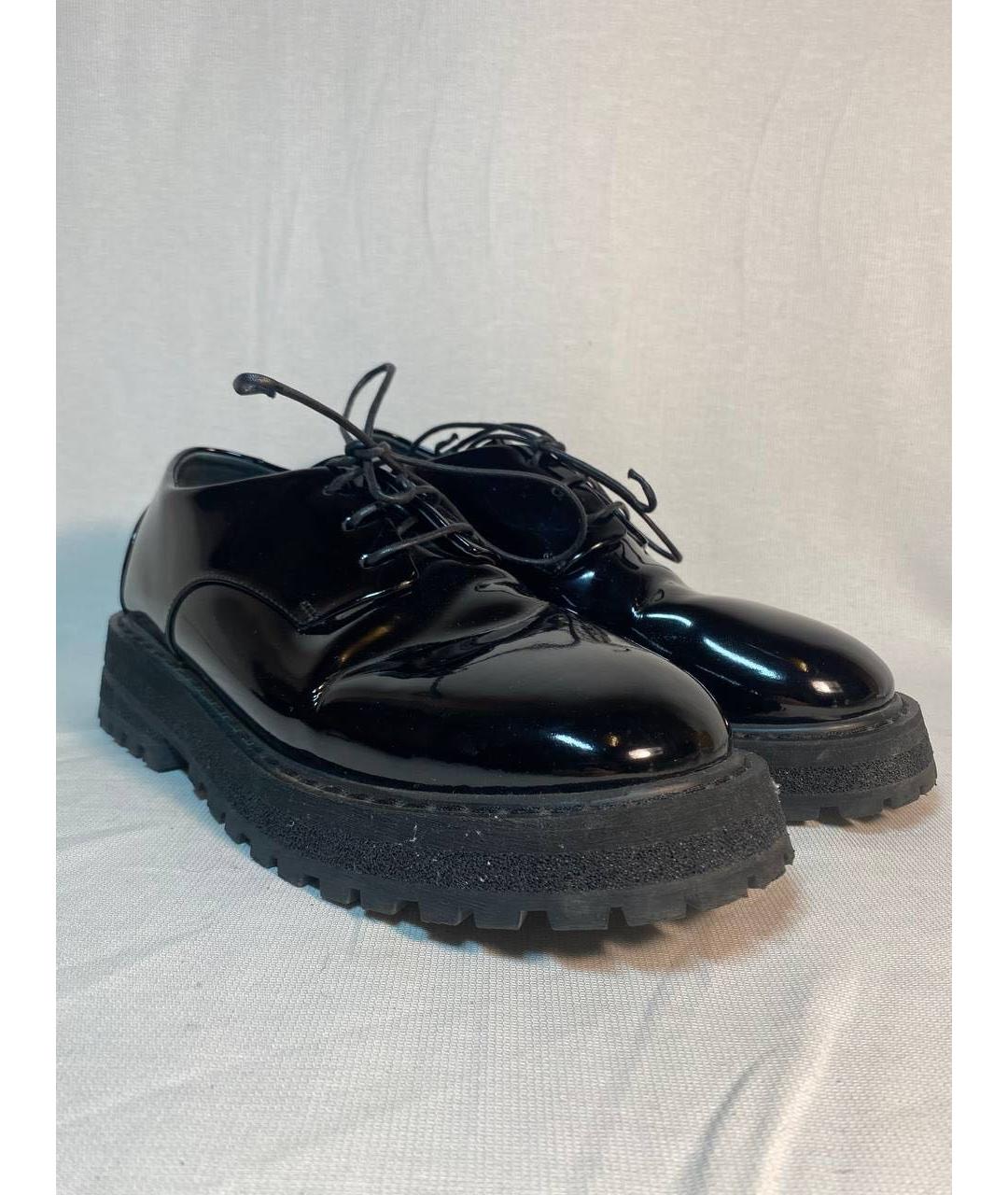 MARSELL Черные низкие ботинки из лакированной кожи, фото 3