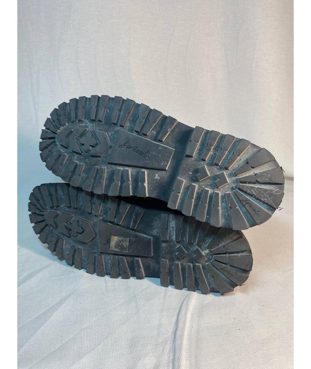 MARSELL Черные низкие ботинки из лакированной кожи, фото 4