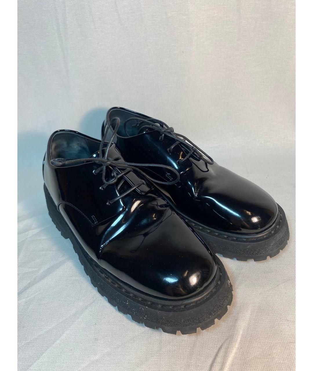 MARSELL Черные низкие ботинки из лакированной кожи, фото 2