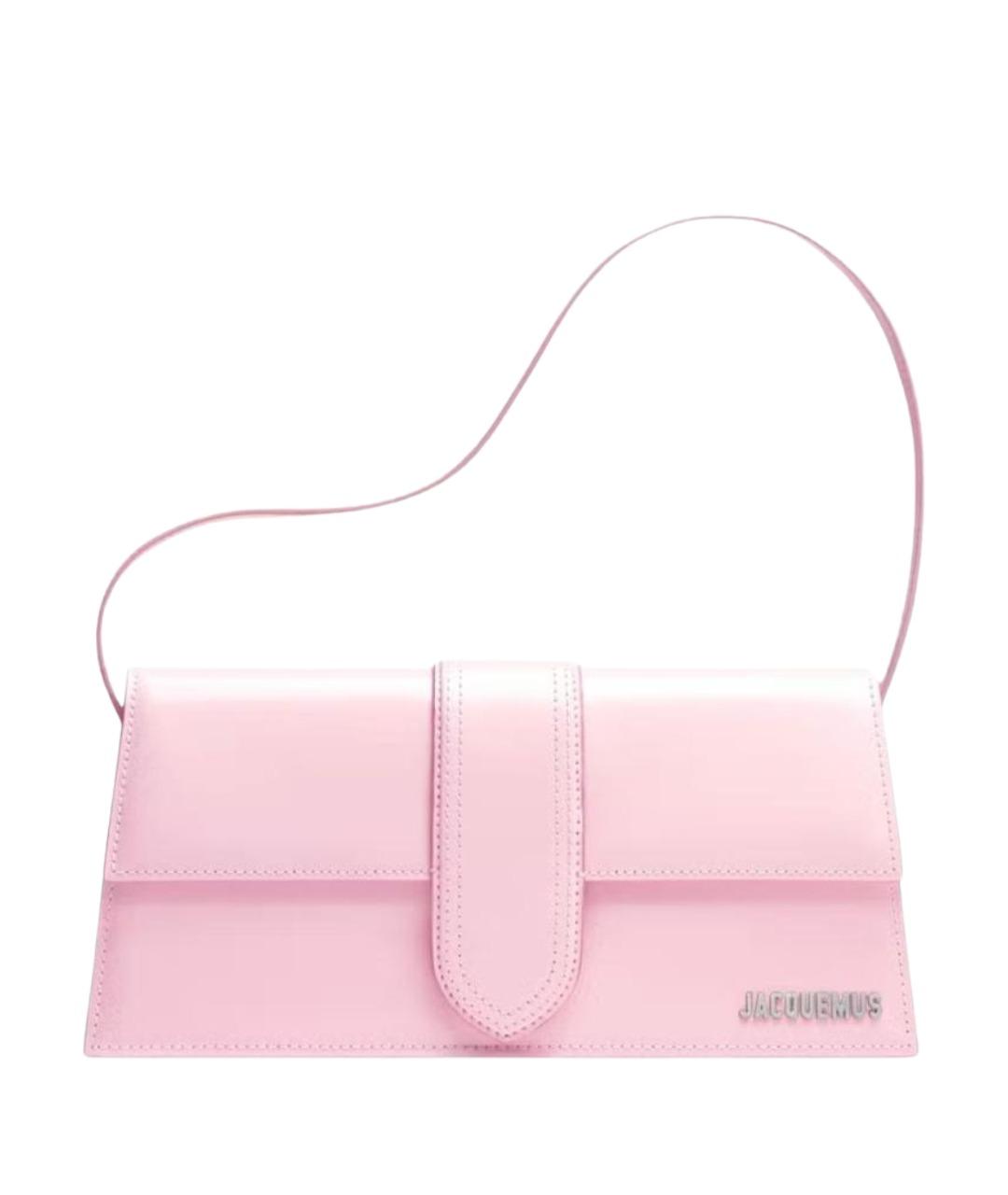 JACQUEMUS Розовая кожаная сумка через плечо, фото 1