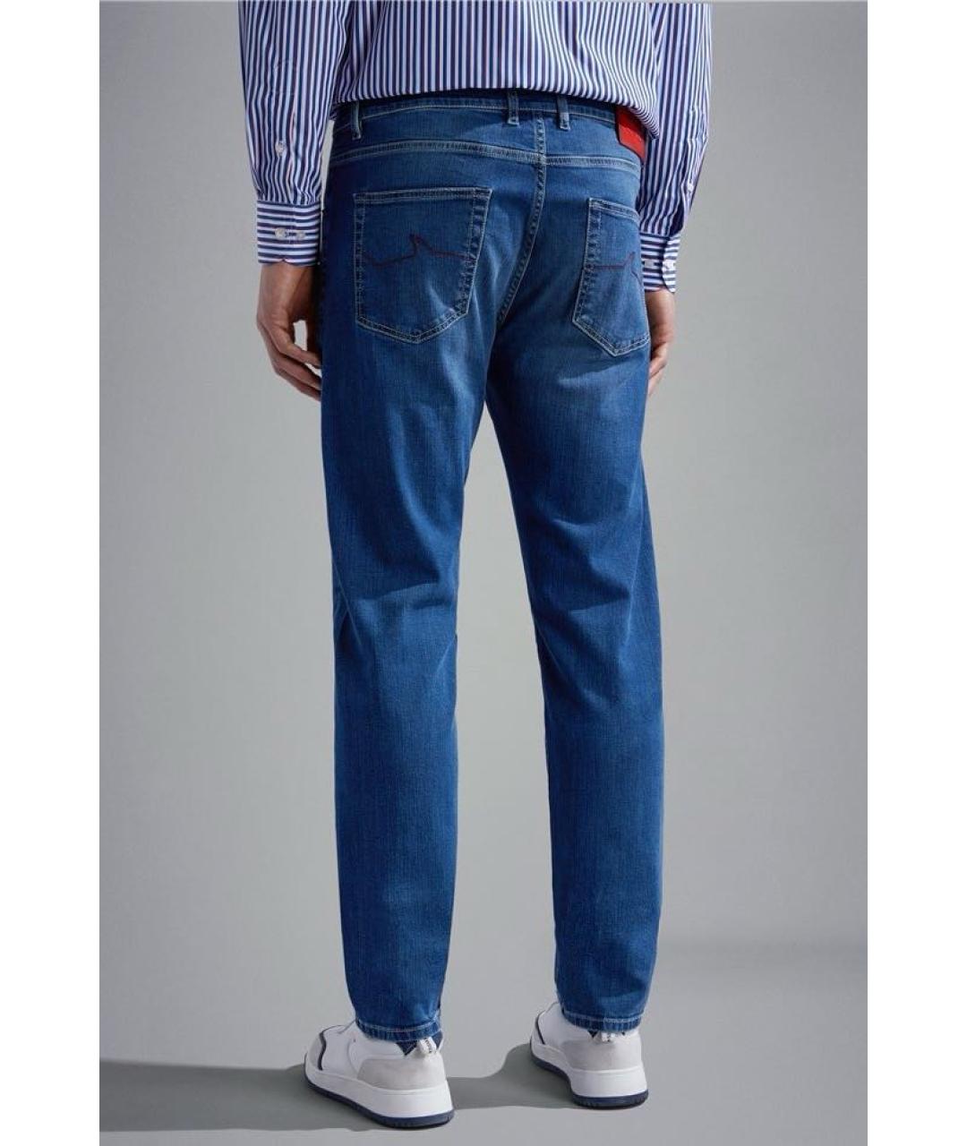 PAUL & SHARK Синие хлопко-эластановые джинсы скинни, фото 2