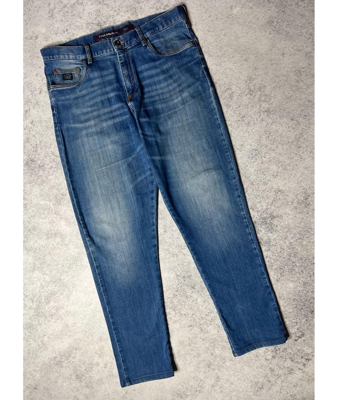 PAUL & SHARK Синие хлопко-эластановые джинсы скинни, фото 9