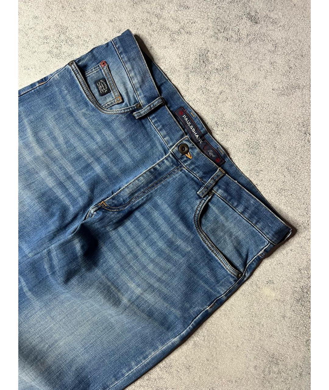 PAUL & SHARK Синие хлопко-эластановые джинсы скинни, фото 3