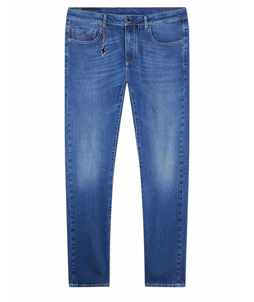 PAUL & SHARK Синие хлопко-эластановые джинсы скинни, фото 1