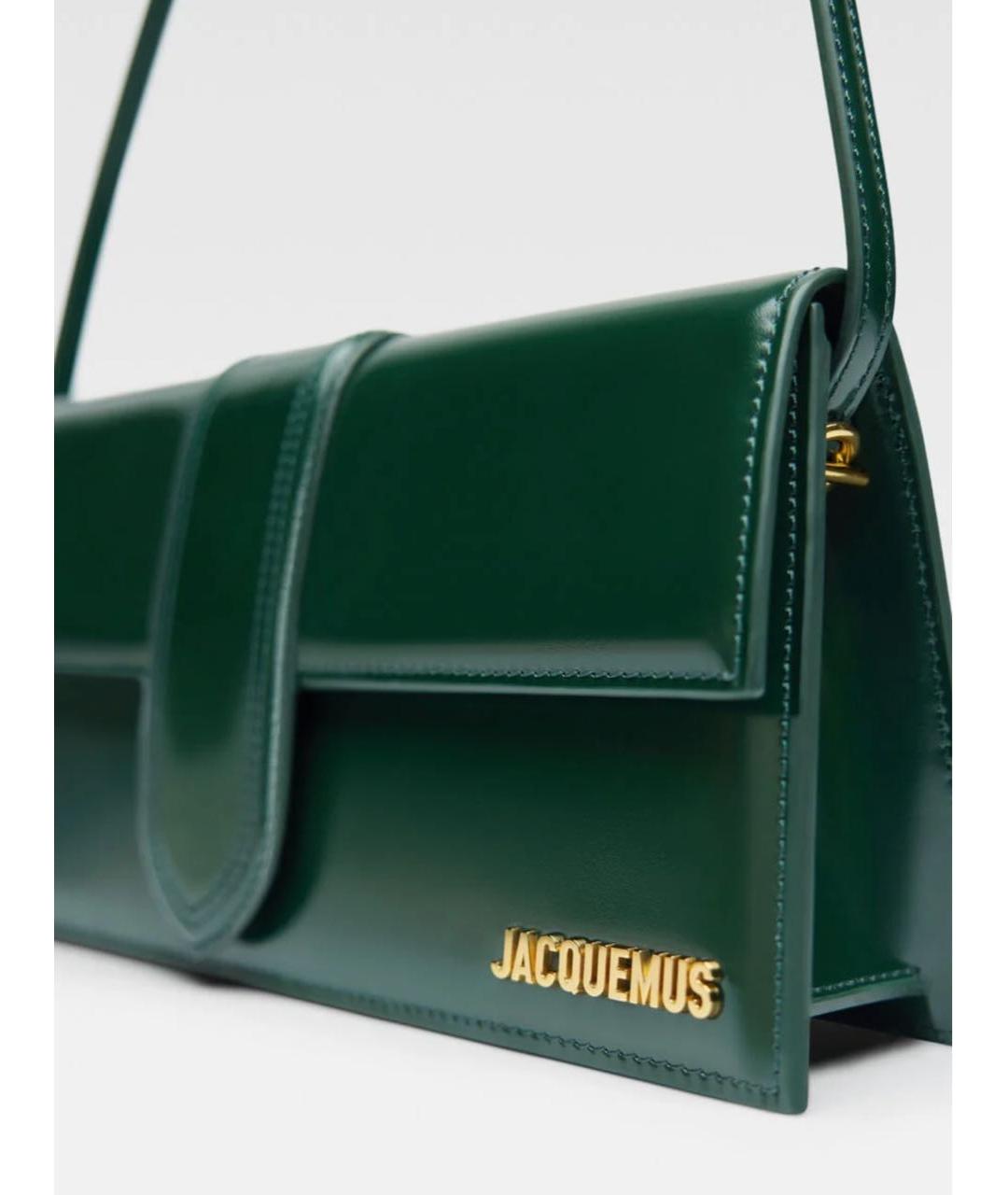 JACQUEMUS Зеленая кожаная сумка через плечо, фото 4