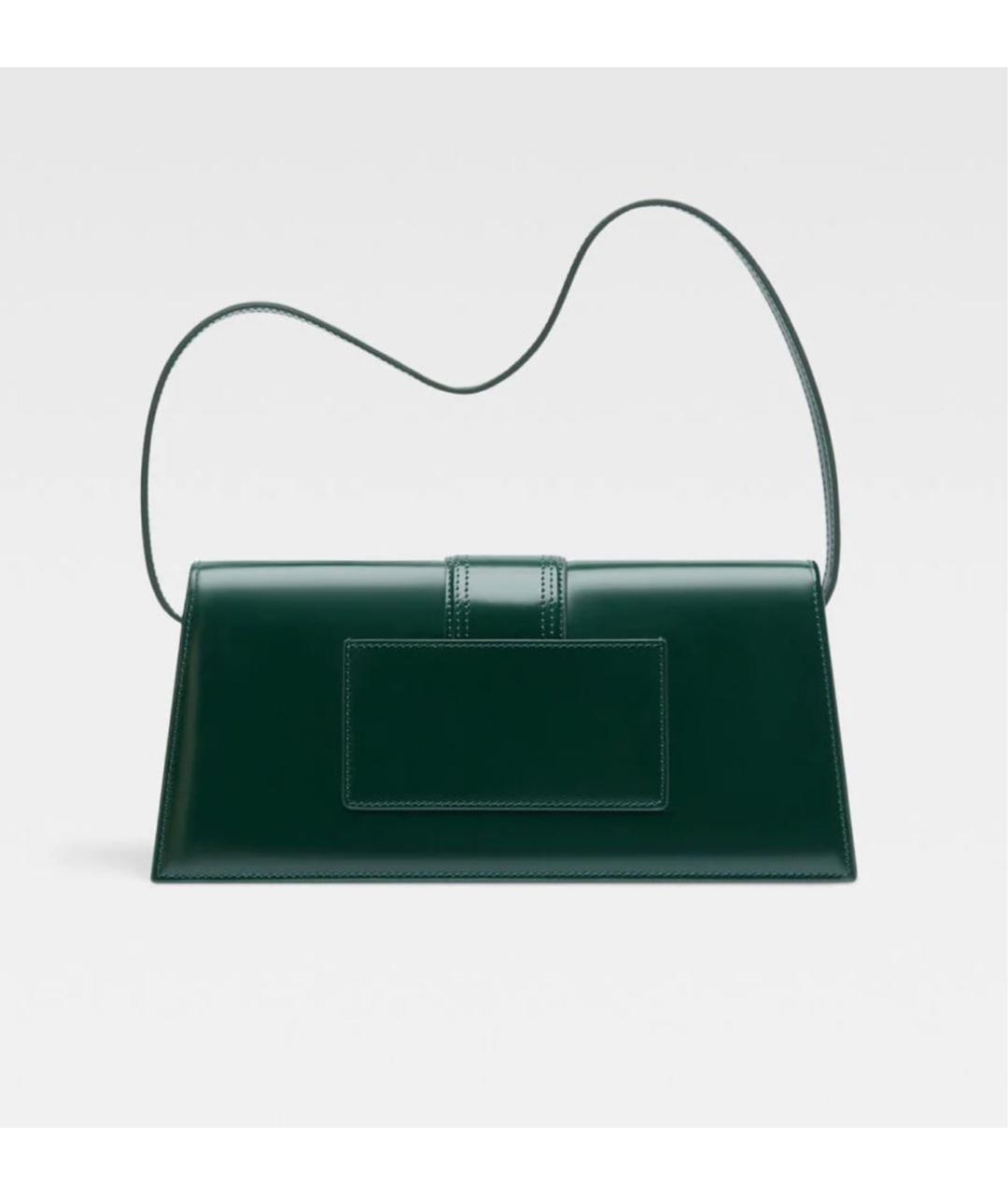 JACQUEMUS Зеленая кожаная сумка через плечо, фото 3