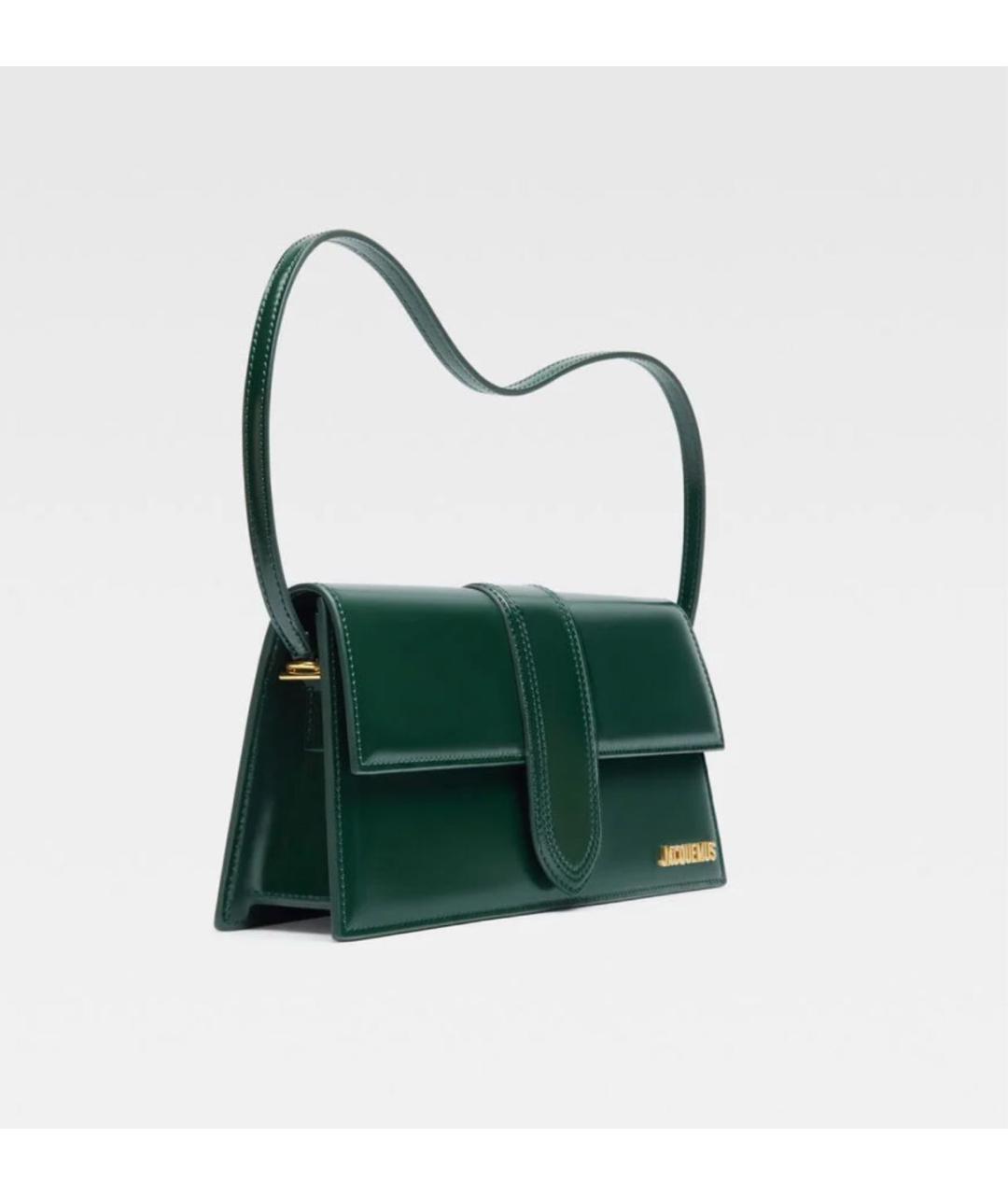 JACQUEMUS Зеленая кожаная сумка через плечо, фото 2