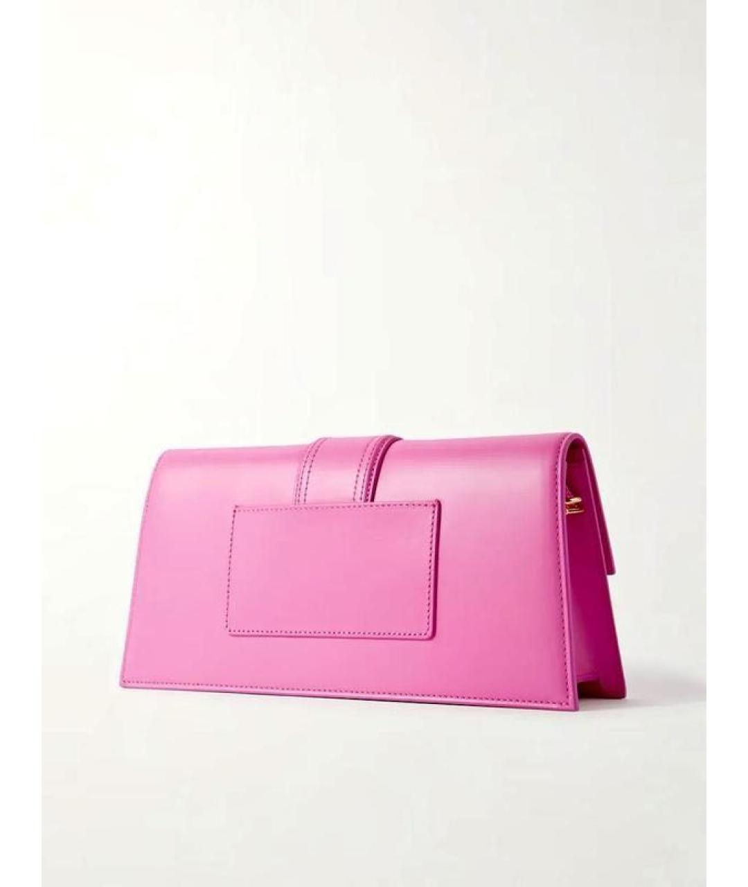 JACQUEMUS Розовая кожаная сумка через плечо, фото 4