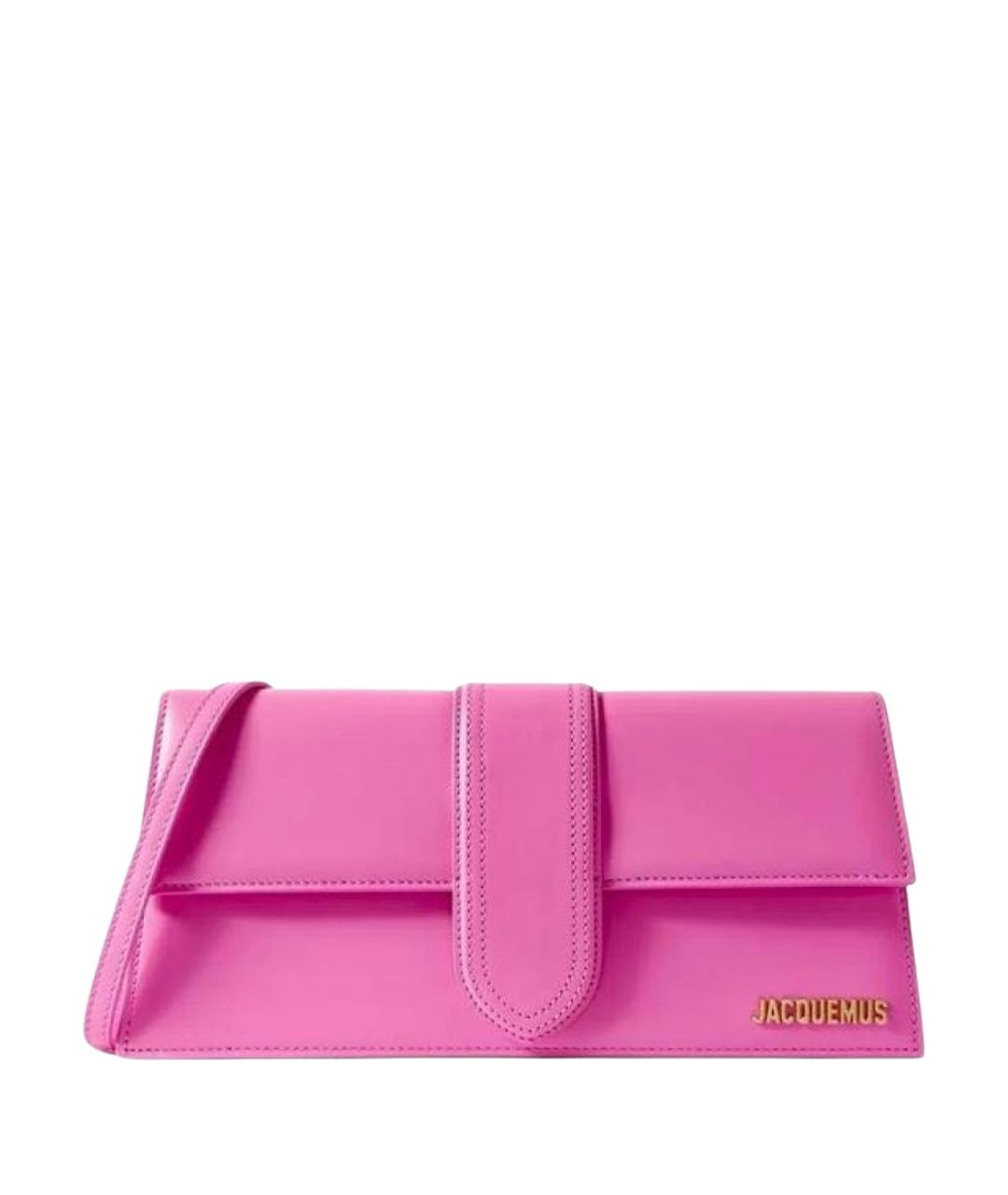 JACQUEMUS Розовая кожаная сумка через плечо, фото 1