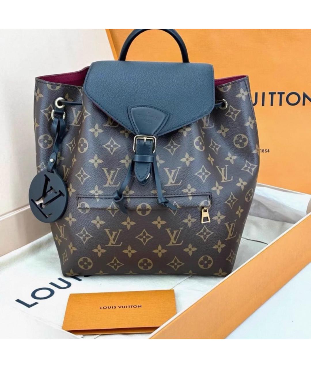 LOUIS VUITTON Коричневый кожаный рюкзак, фото 2