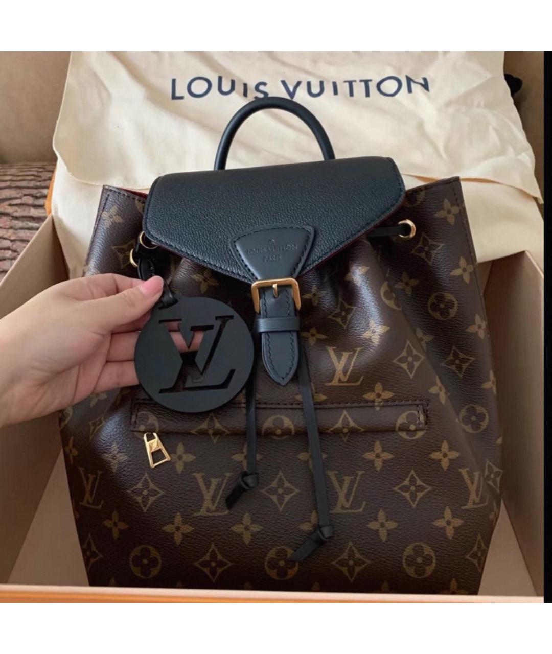 LOUIS VUITTON Коричневый кожаный рюкзак, фото 7