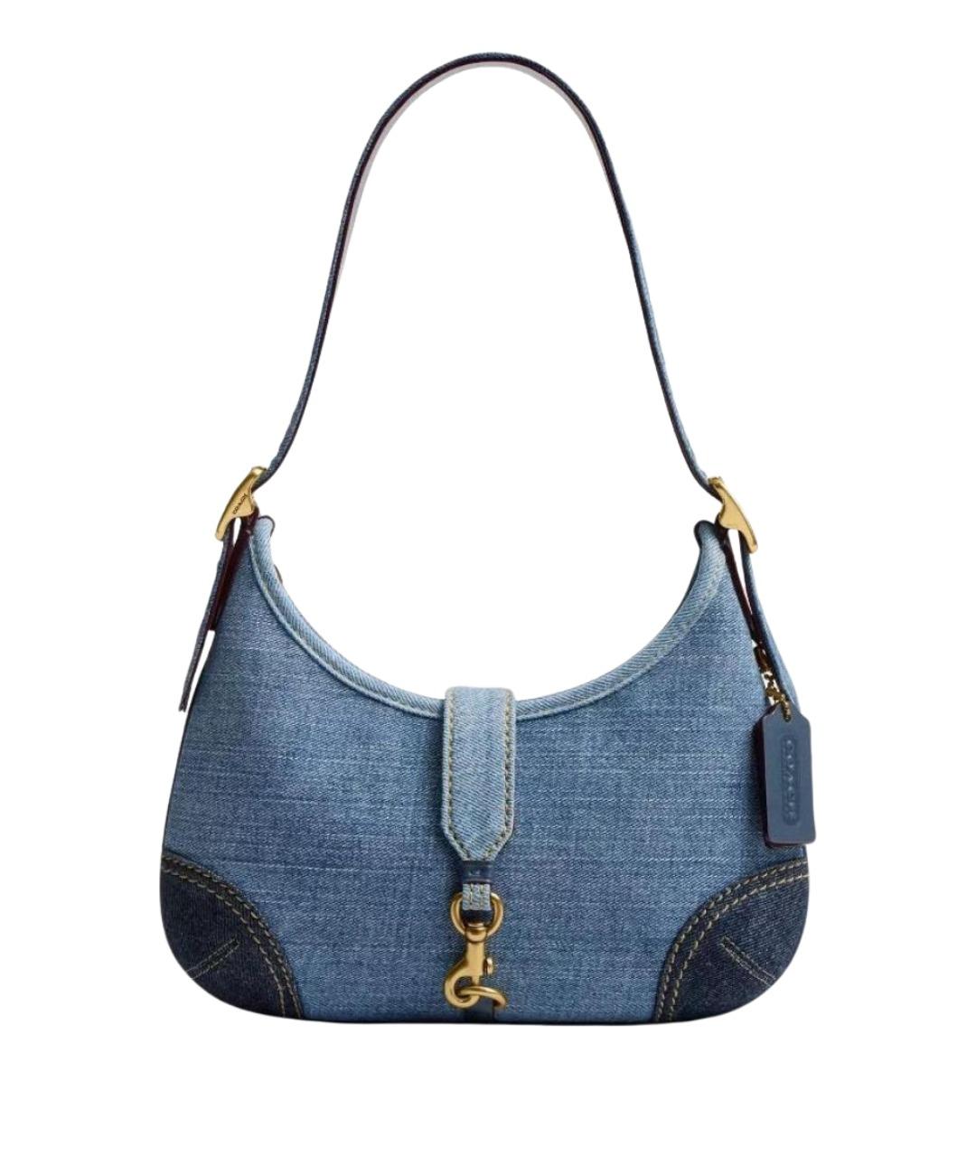 COACH Синяя деним сумка через плечо, фото 1
