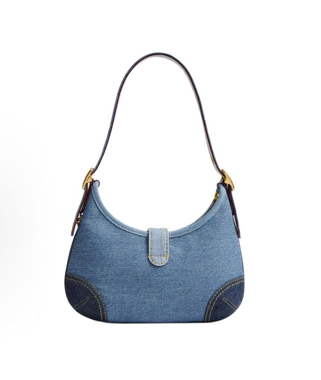 COACH Синяя деним сумка через плечо, фото 3