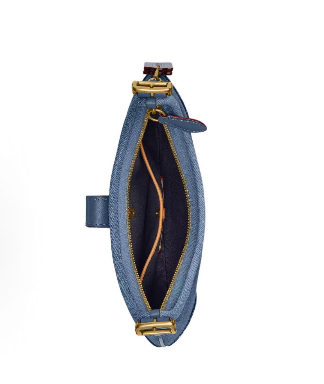 COACH Синяя деним сумка через плечо, фото 4