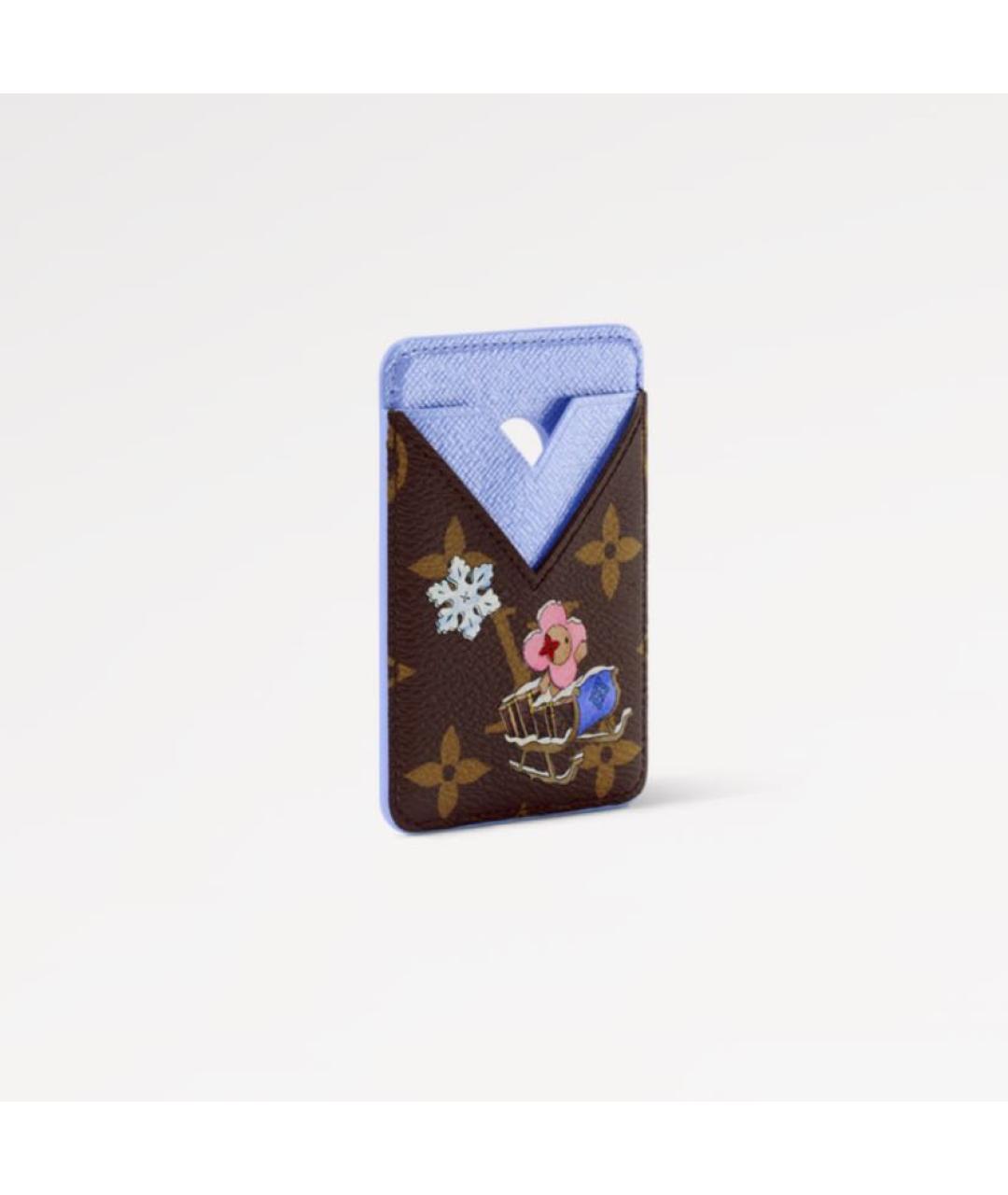 LOUIS VUITTON Фиолетовый кожаный кардхолдер, фото 4