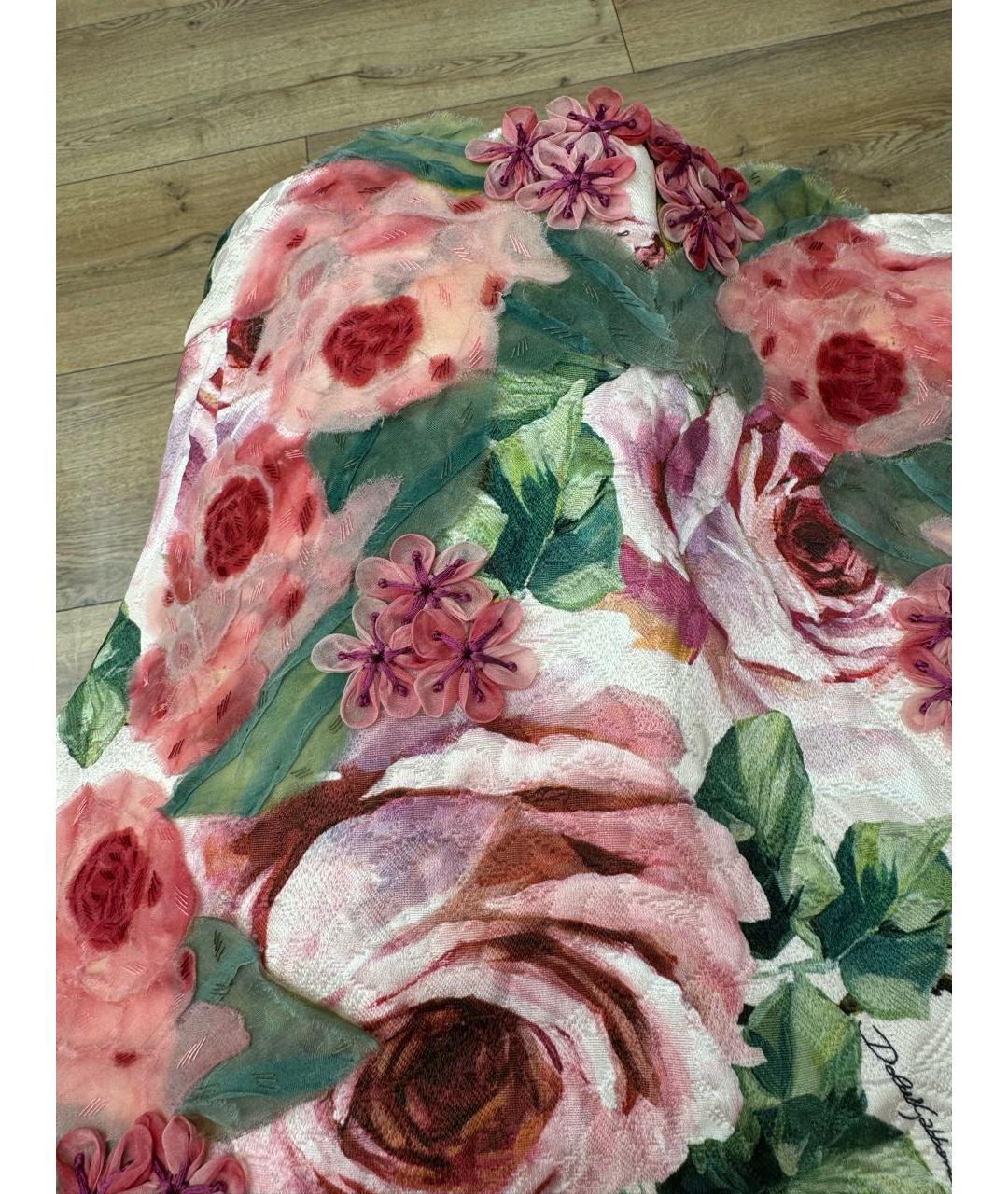 DOLCE&GABBANA Розовая хлопковая юбка мини, фото 4