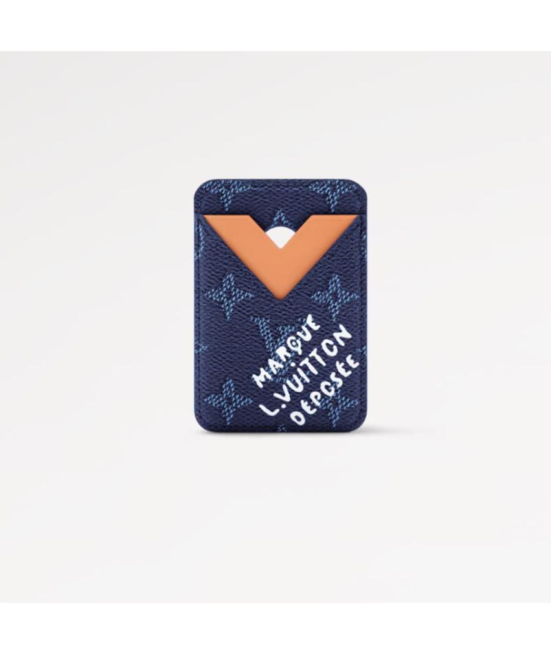 LOUIS VUITTON Темно-синий кожаный кардхолдер, фото 2