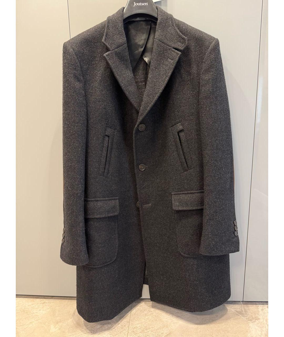 LORO PIANA Серое шерстяное пальто, фото 6