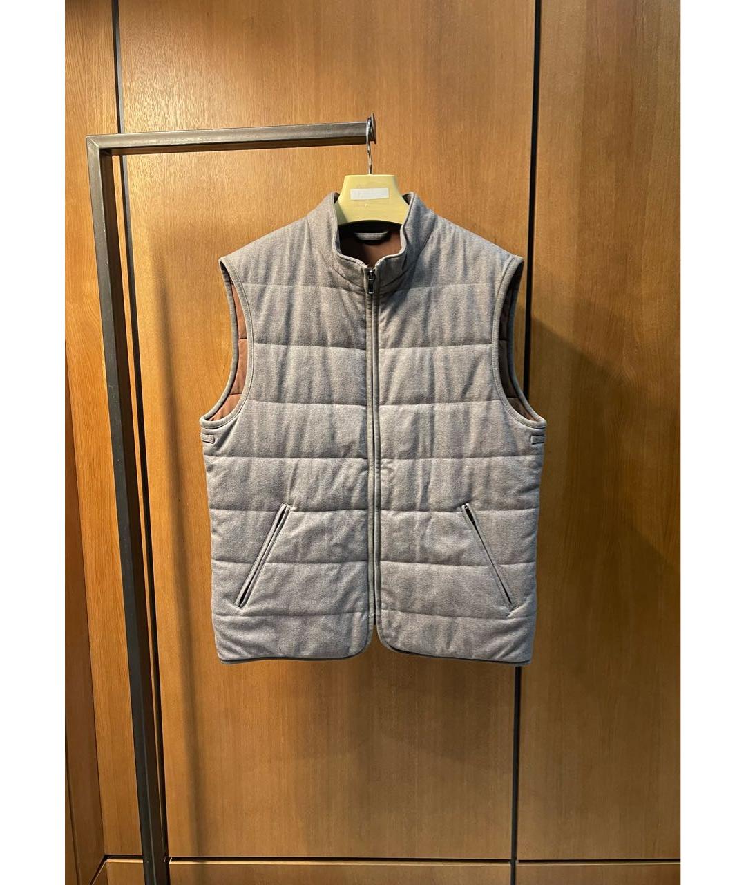 LORO PIANA Серый кашемировый жилет, фото 8