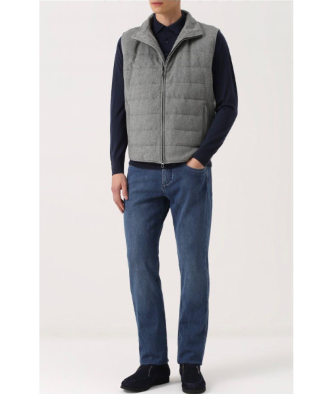 LORO PIANA Серый кашемировый жилет, фото 3