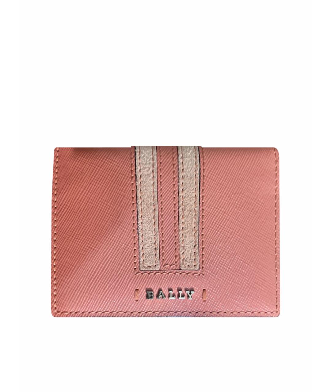 BALLY Розовый кожаный кардхолдер, фото 1