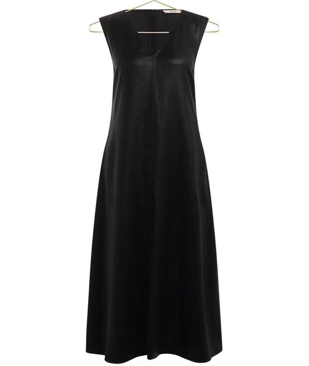 CELINE Черное вискозное повседневное платье, фото 4