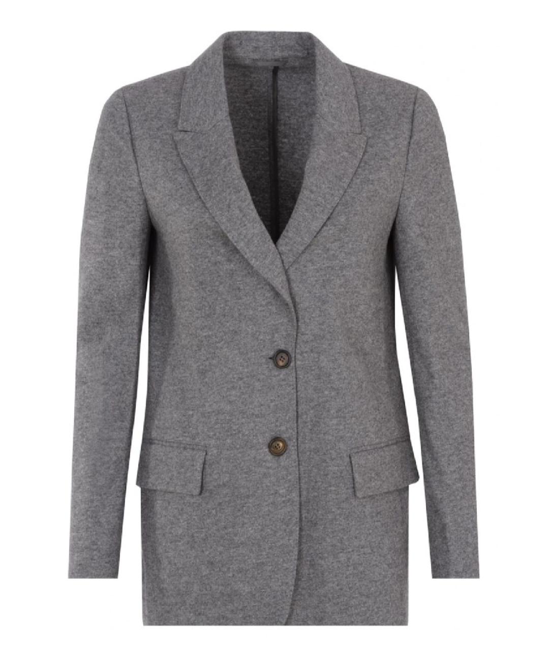 BRUNELLO CUCINELLI Серый хлопковый жакет/пиджак, фото 1