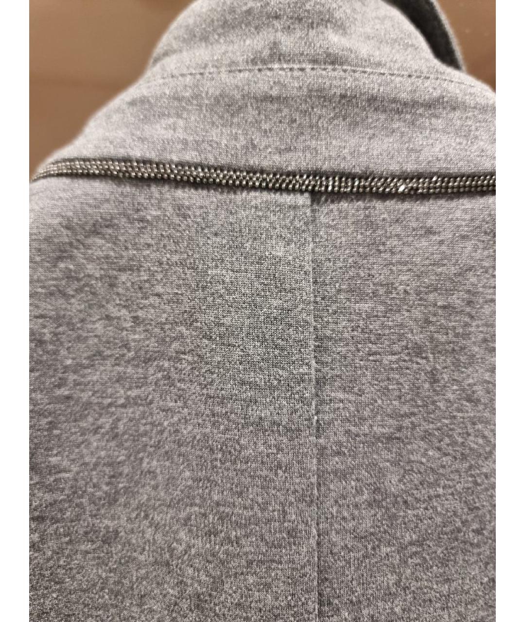 BRUNELLO CUCINELLI Серый хлопковый жакет/пиджак, фото 9