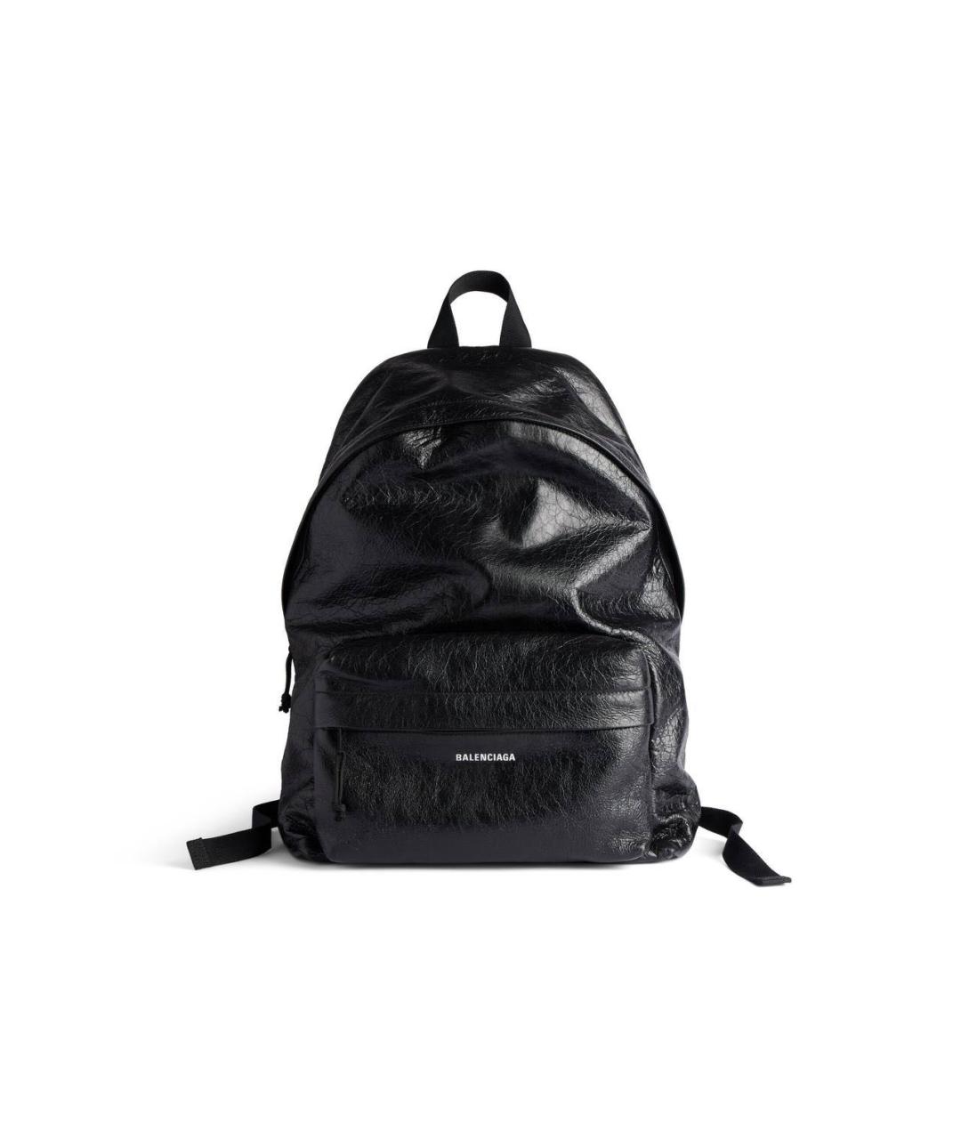 BALENCIAGA Черный кожаный рюкзак, фото 1