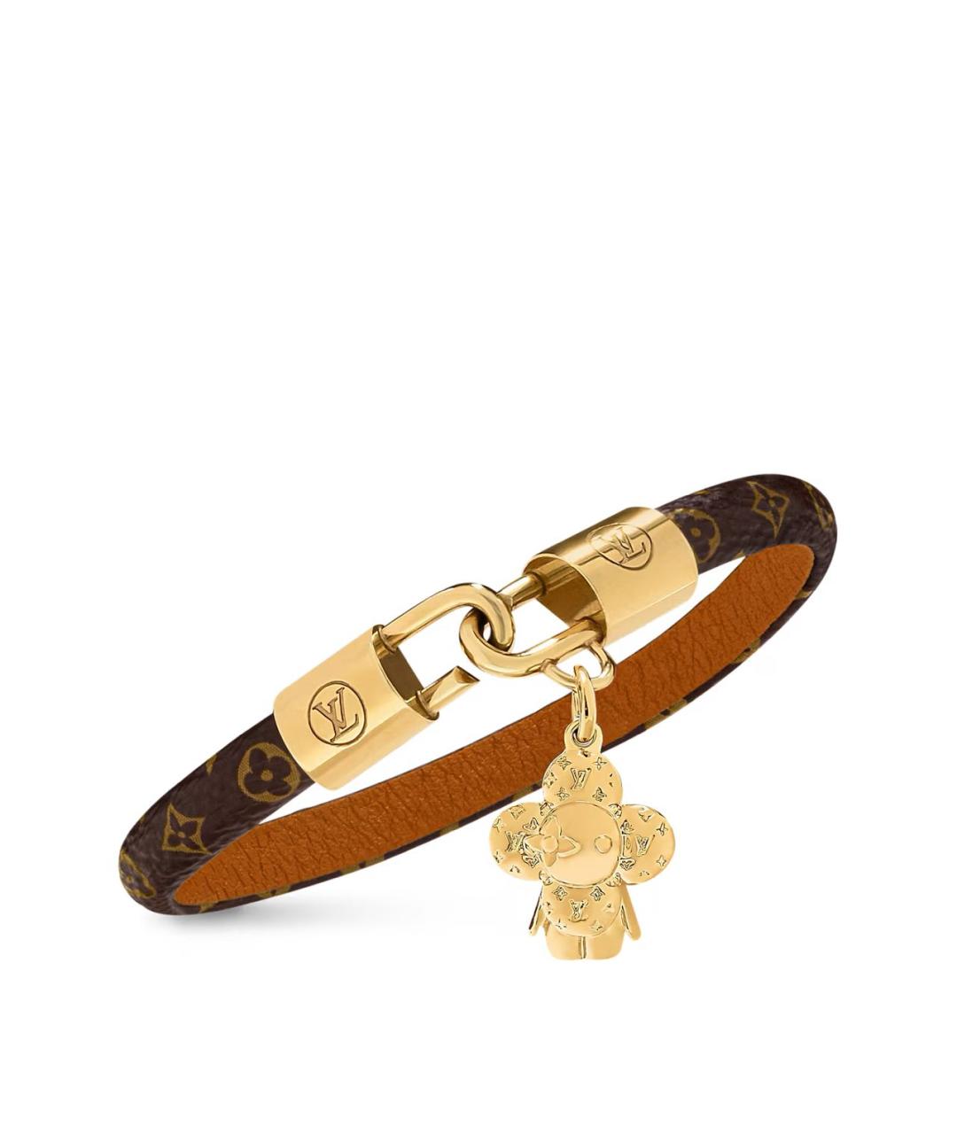 LOUIS VUITTON Коричневый кожаный браслет, фото 1