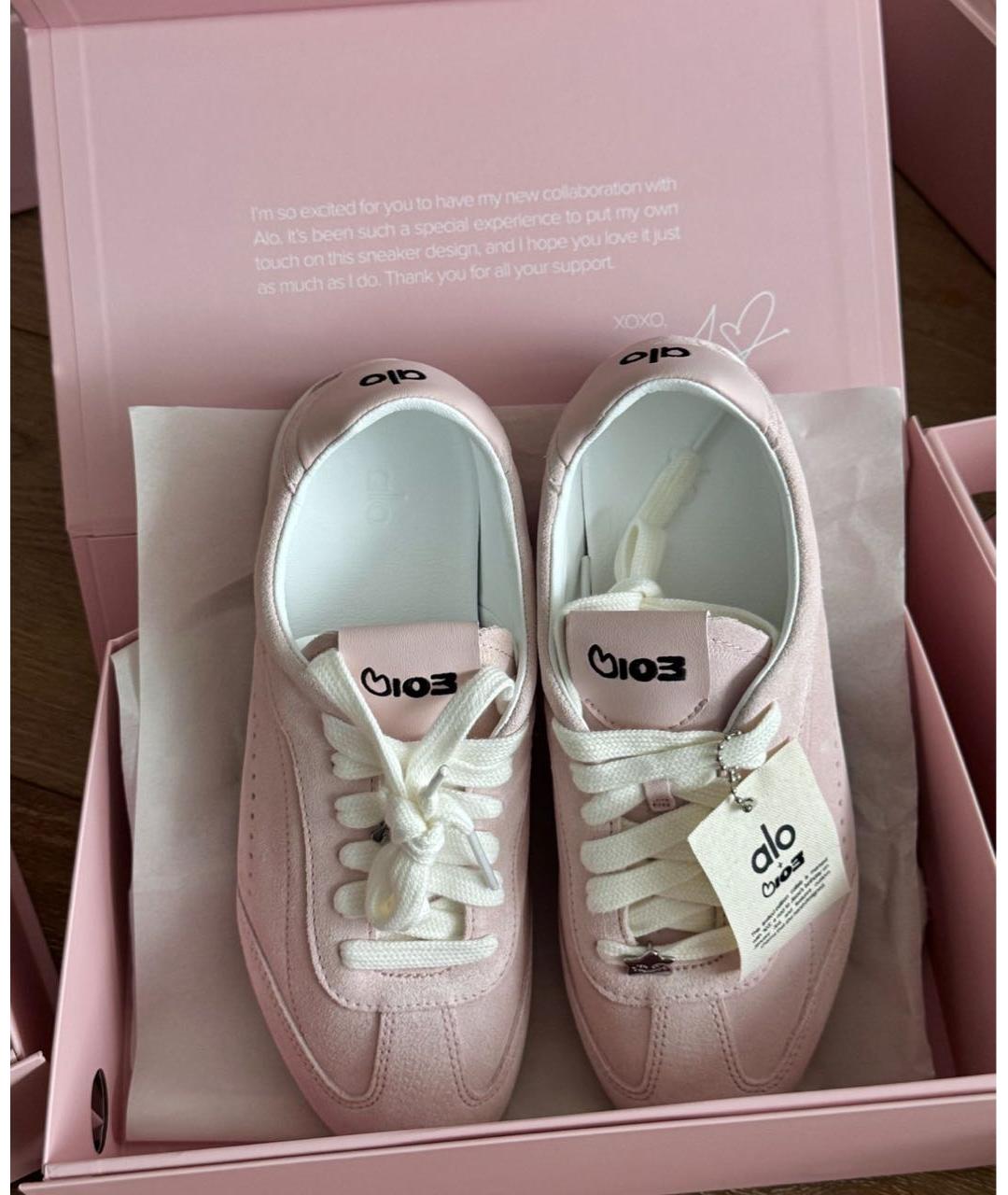 ALO YOGA Розовые замшевые кеды, фото 6