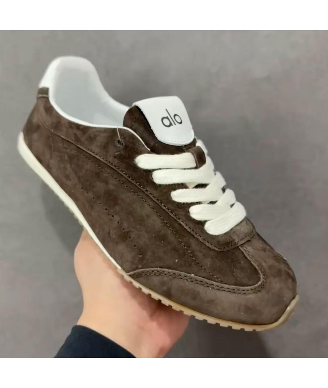 ALO YOGA Коричневые замшевые кеды, фото 4