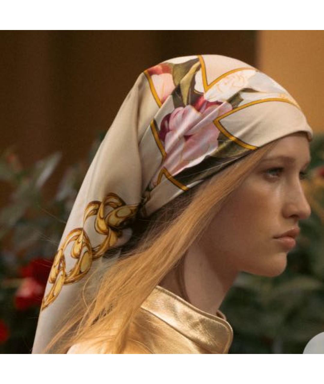 CHANEL Белый шелковый платок, фото 6