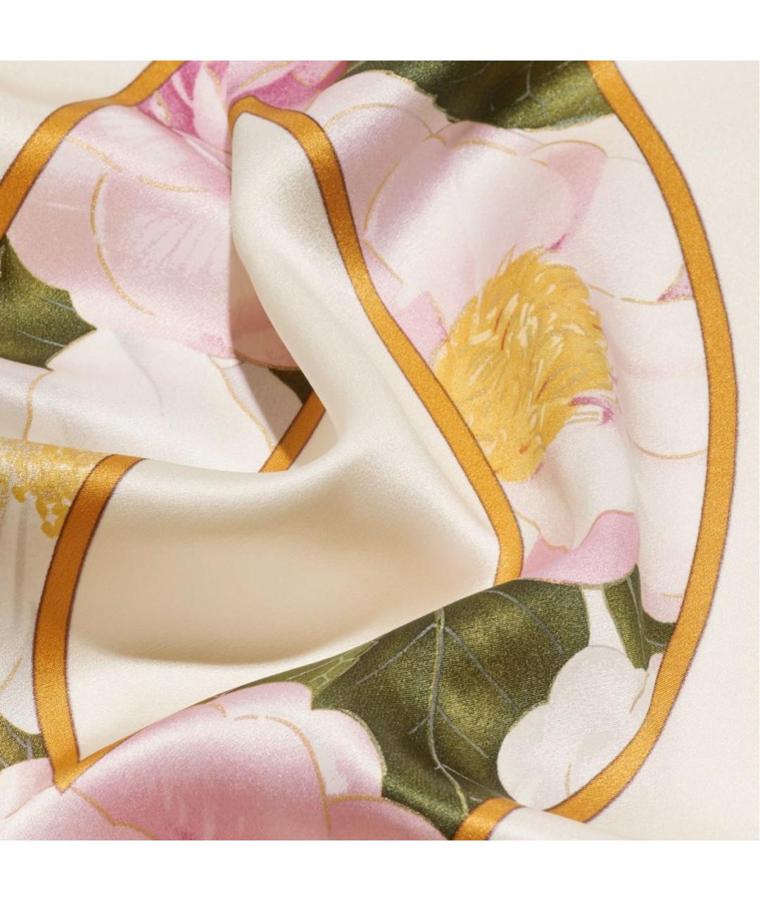 CHANEL Белый шелковый платок, фото 2