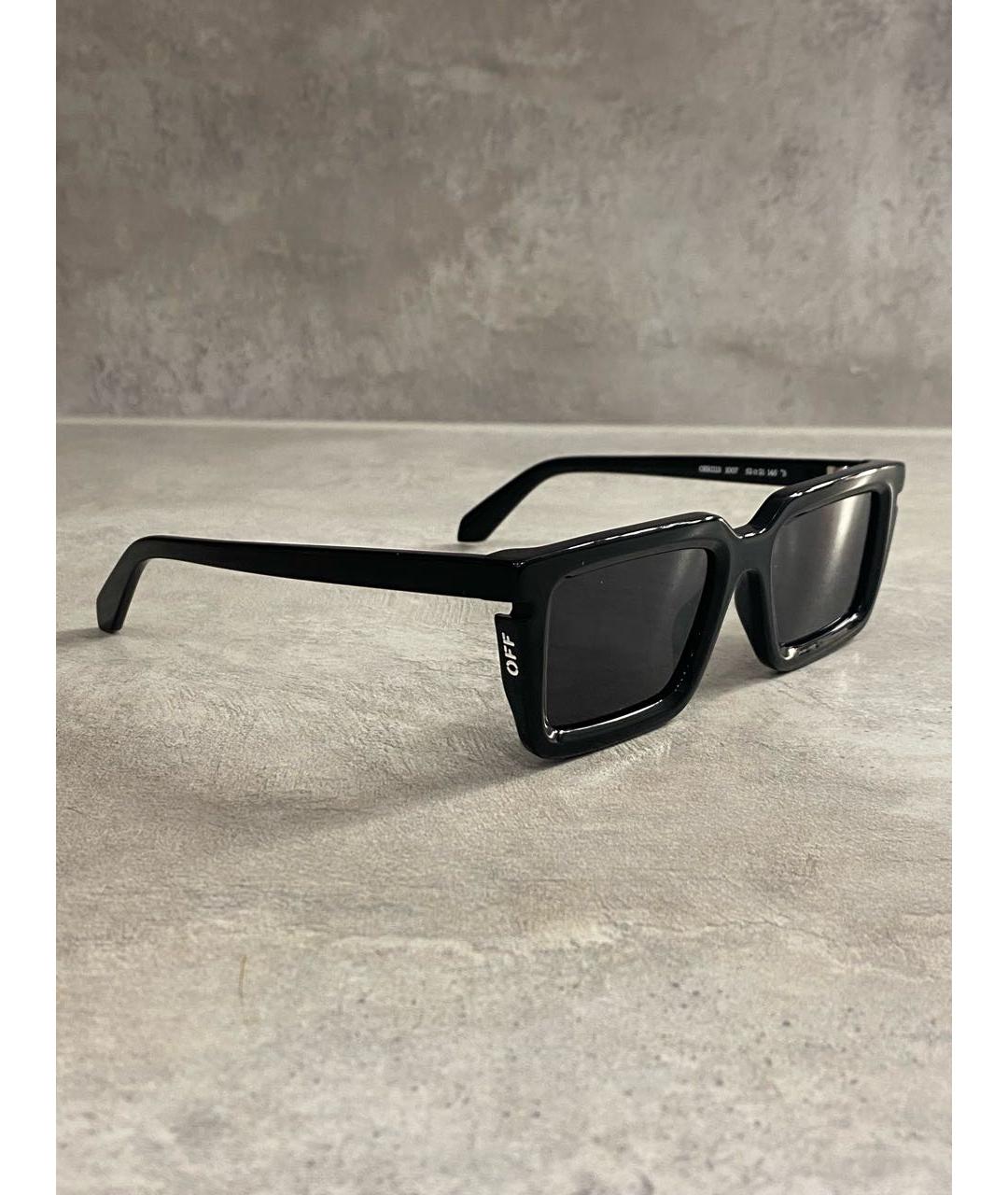 OFF-WHITE Черные пластиковые солнцезащитные очки, фото 4
