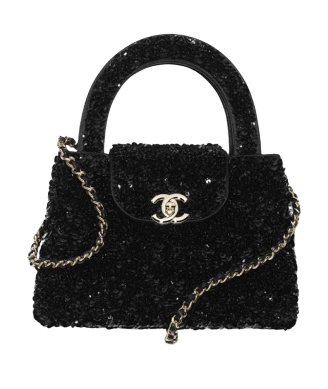 CHANEL Черная тканевая сумка через плечо, фото 1