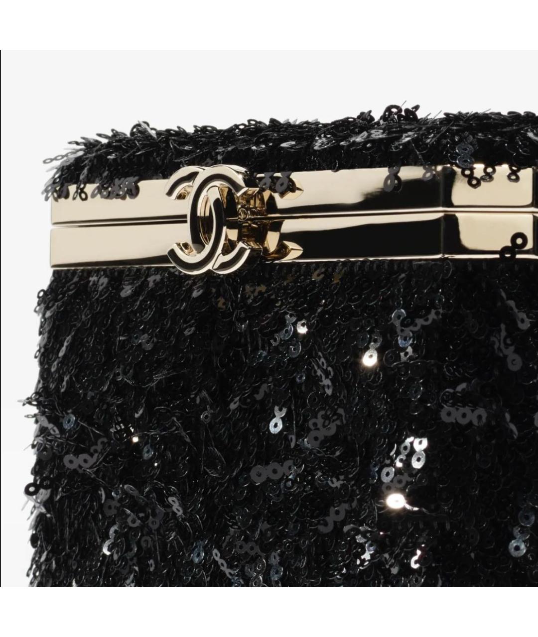 CHANEL Черная сумка с короткими ручками, фото 3