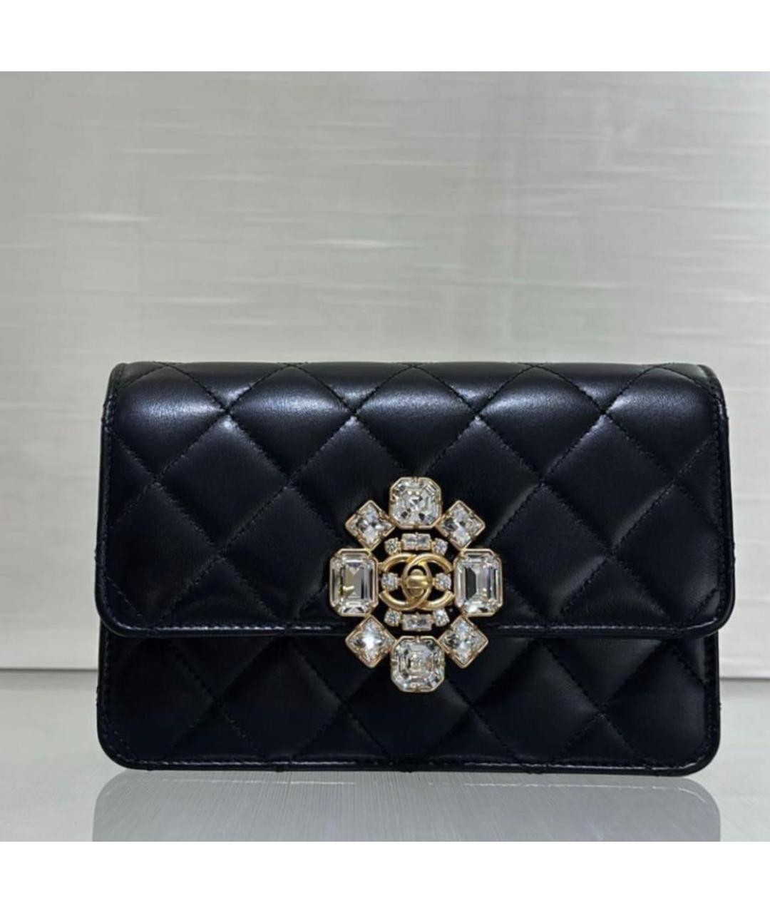 CHANEL Черная кожаная сумка через плечо, фото 3